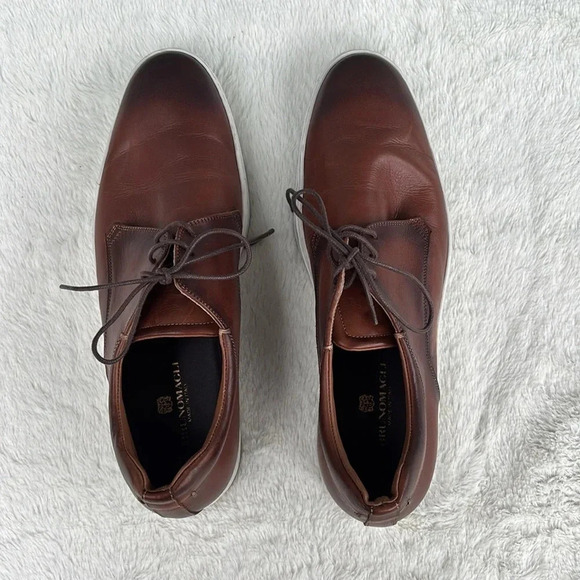 EUC Bruno Magli Men's Colina Derby Oxfords Cognac Brown Size 9 Comfort Luxury - Picture 3 of 7